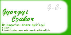 gyorgyi czukor business card